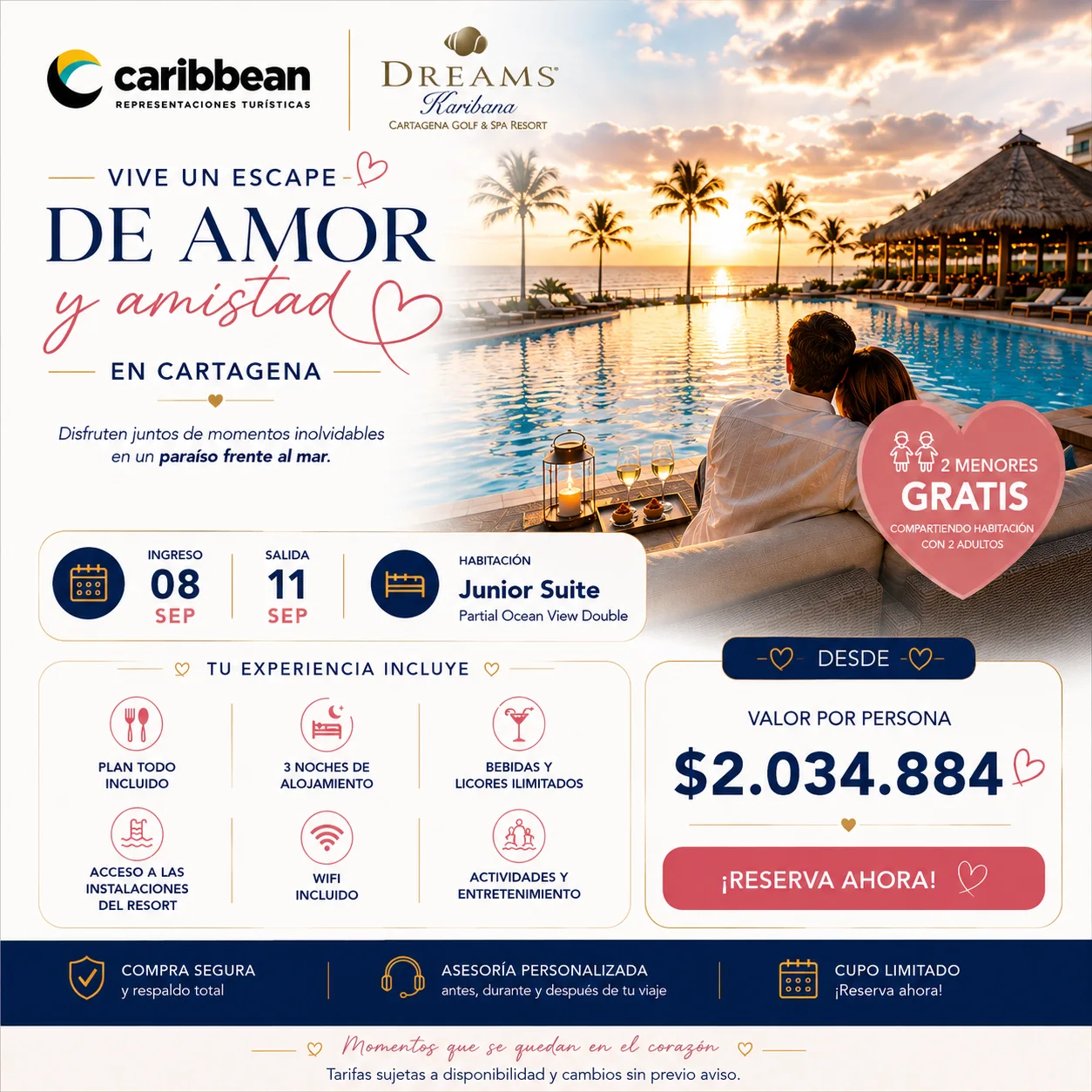 Vive un escape de amor y amistad